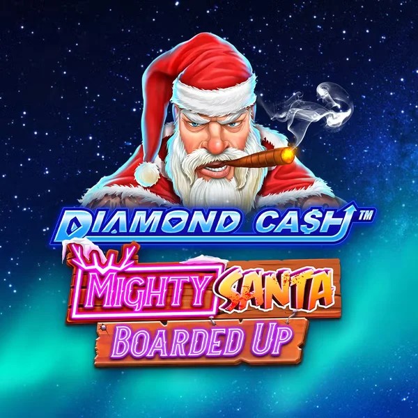 Diamond Cash Mighty Santa Boarded Up game by Greentube – logo hosted on Catspins Casino