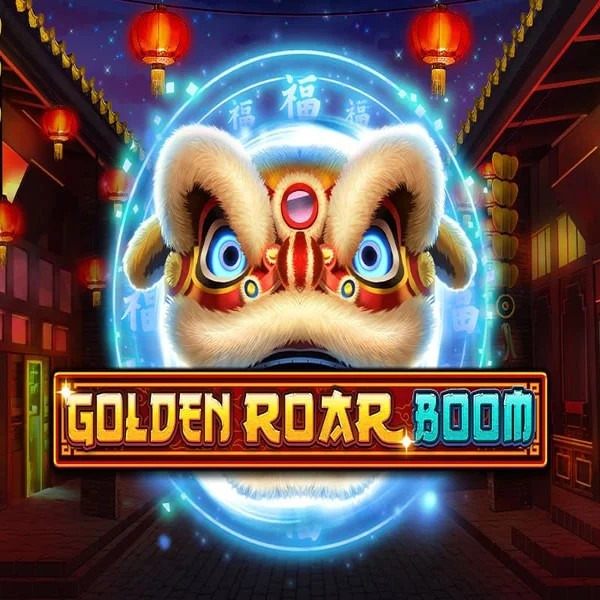 Golden Roar BOOM slot logo by Greentube at Catspins Casino